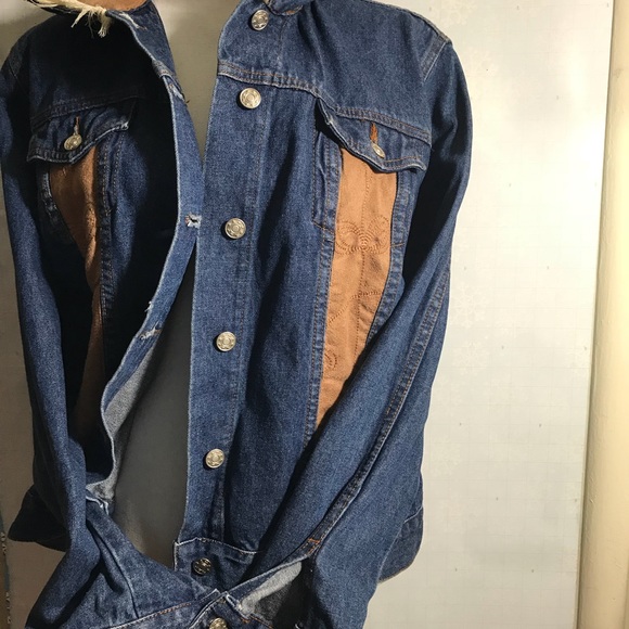 A3❄️Lighthouse jean jacket some Suede - Picture 5 of 8